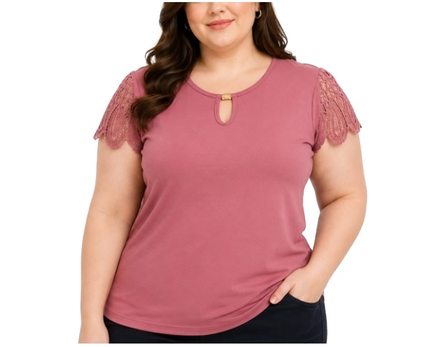 Blusa 7linhas Adulto Extra Grande Feminina Manga Curta Viscolycra Guipir