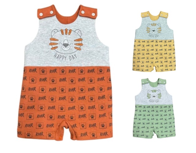 Macacão Petutinha Bebe Masculino Regata Suedine