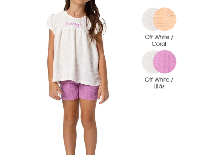Conjunto Trin Infantil Feminino Manga Japonesa Anarruga Short