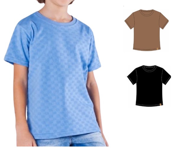Camiseta Nk Infantil Masculina Manga Curta Malha Texturizada