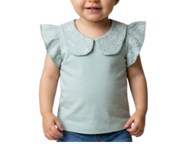 Blusa Pimentinha Bebe Feminina Manga Japonesa Cotton Lese
