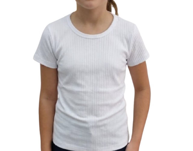Blusa Pimentinha Juvenil Feminina Manga Curta Malha Canelada