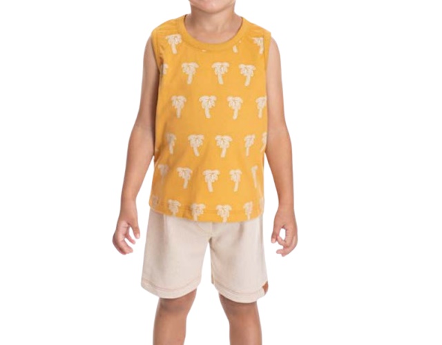 Conjunto Pimentinha Primeiros Passos Masculino Regata Machão Malha