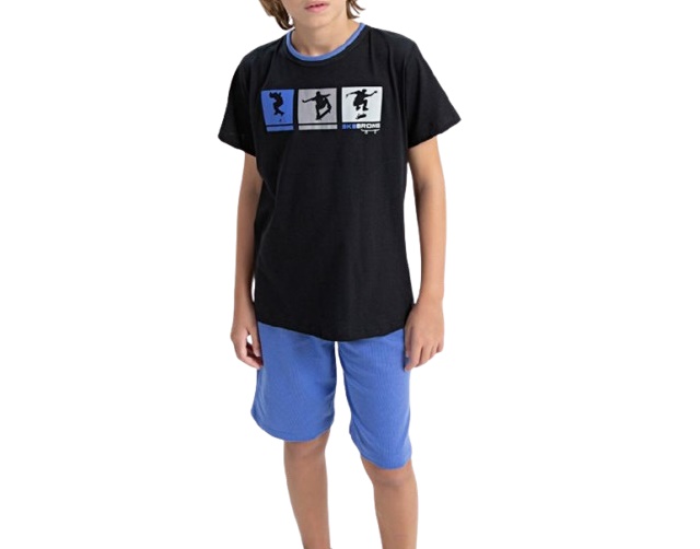 Conjunto Fashionk Juvenil Masculino Manga Curta Malha