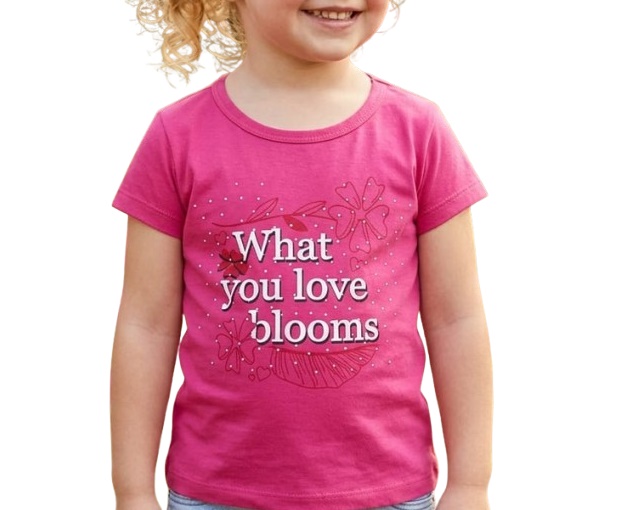 Blusa Lookinhos Infantil Feminina Manga Curta Cotton