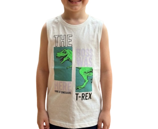 Regata Lookinhos Infantil Masculina Machão Malha