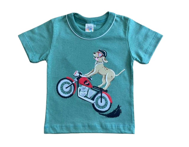 Camiseta Shumakids Primeiros Passos Masculina Manga Curta Malha