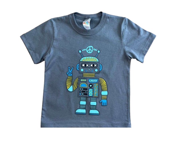 Camiseta Shumakids Primeiros Passos Masculina Manga Curta Malha