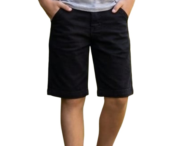 Bermuda Nacional Juvenil Masculina Sarja Black Lycra
