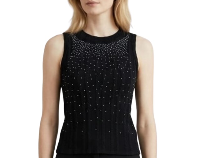 Blusa Armando Adulto Feminina Regata Poliéster Trabalhado Stra