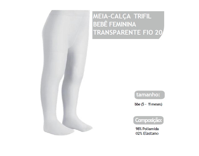 Meia-calça Trifil Bebe Transparente Fio20 Branca