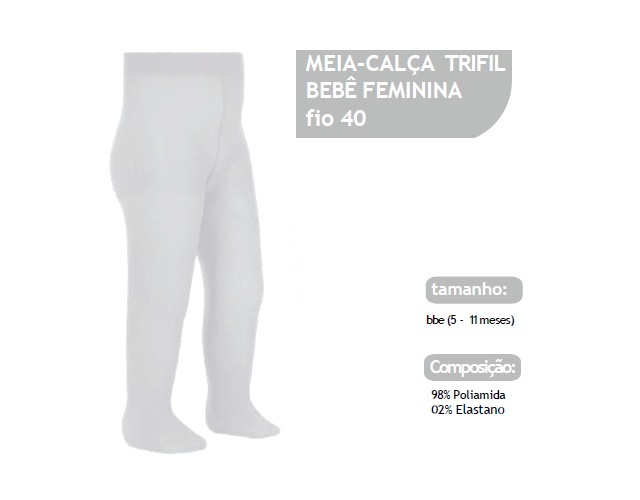 Meia-calça Trifil Bebe Fio40 Branca