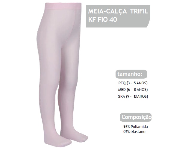 Meia-calça Trifil Infantil Fio40 Rosa