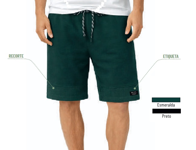 Bermuda Desayner Adulto Masculina Moletinho 2bolsos