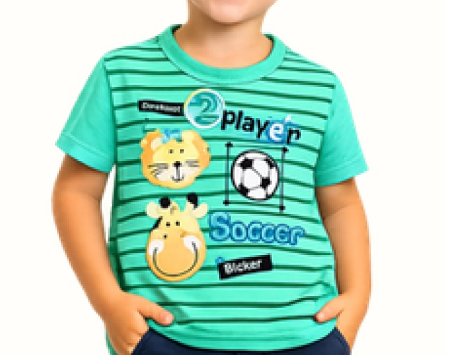 Camiseta Lookinhos Primeiros Passos Masculina Manga Curta Malha