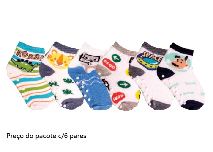 Meia You Primeiros Passos Antiderrapante (c/6)
