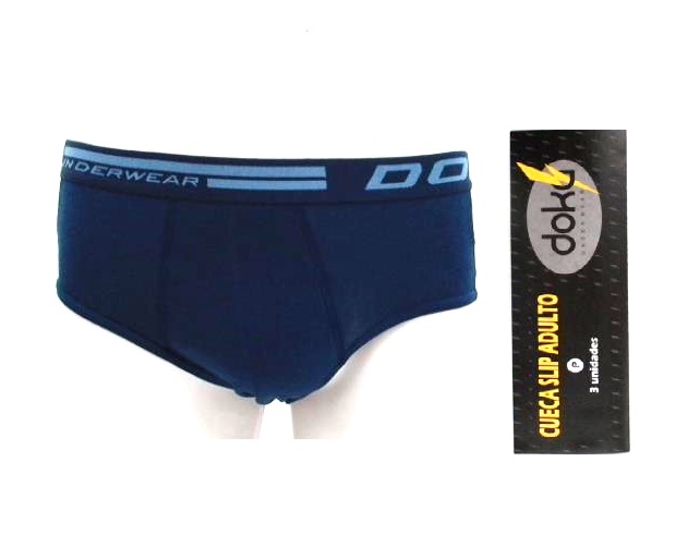 Cueca Doka Adulto Algodão Elástico Personalizado (c/3)