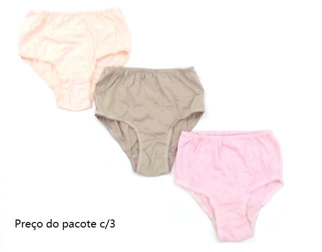 Calcinha Kellynha Adulto Algodão (c/3)